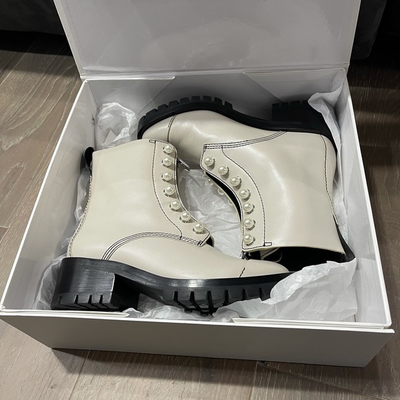 - 3:1 Phillip Lim Hayett pearls lug sole zipper boot with pearls. Sz 38 - Picture 7 of 10